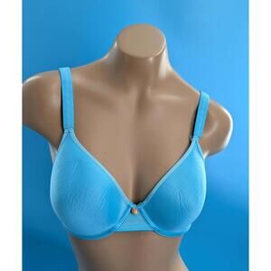 Chantelle C Essential Full Coverage T-Shirt Bra 3816 BLUE 32C NWOT